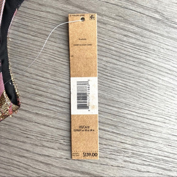 Metallic Cherry Blossom Jacquard Shift Dress - Picture 4 of 10